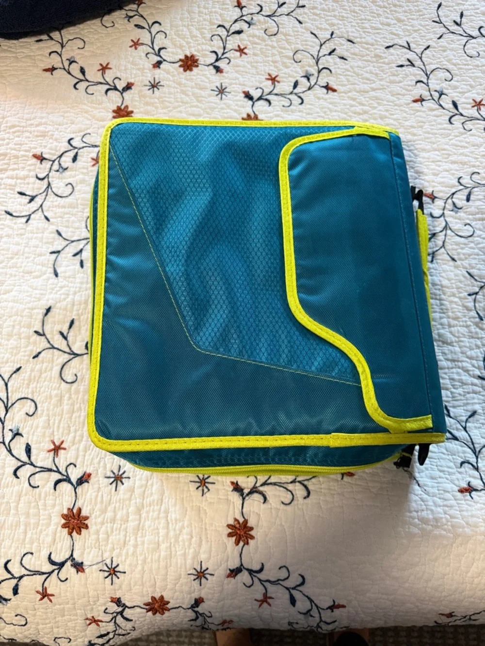 Five Star Teal Binder Organizer with Lime Trim